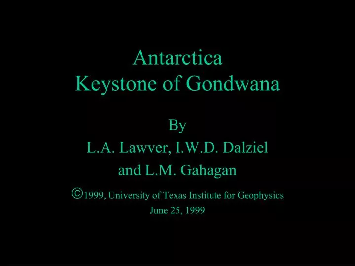 antarctica keystone of gondwana
