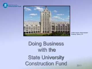 Doing Business with the State University Construction Fund