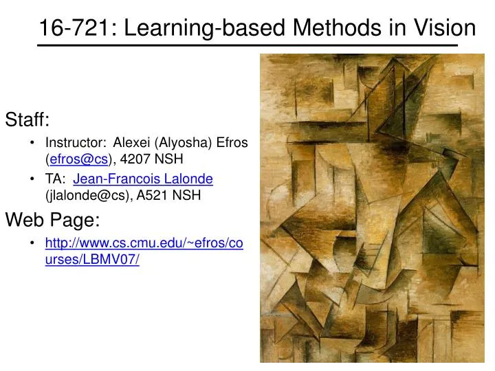 16 721 learning based methods in vision