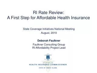 RI Rate Review: A First Step for Affordable Health Insurance