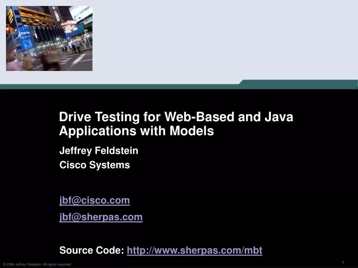 drive testing for web based and java applications with models