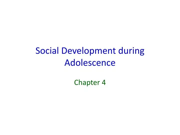 social development during adolescence