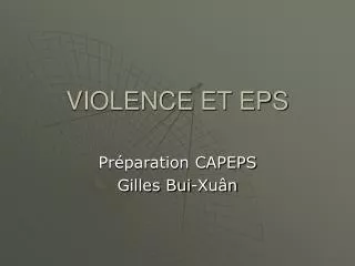 violence et eps