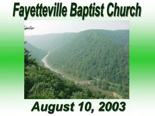 Fayetteville Baptist Church