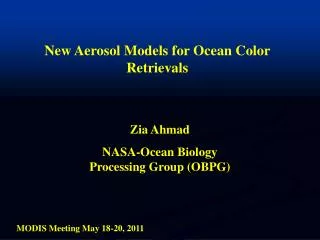 New Aerosol Models for Ocean Color Retrievals