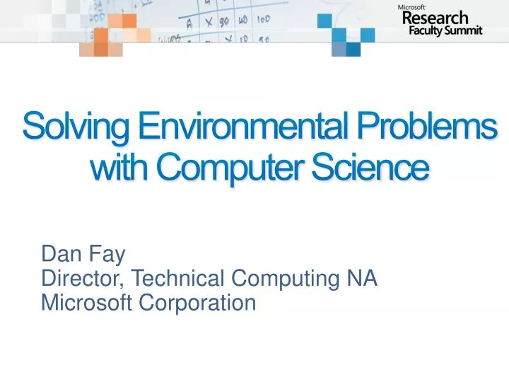 solving environmental problems with computer science