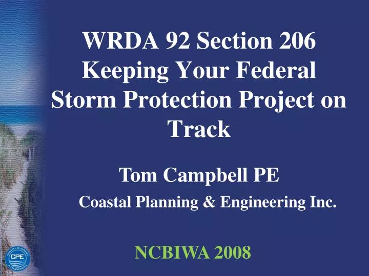 wrda 92 section 206 keeping your federal storm protection project on track