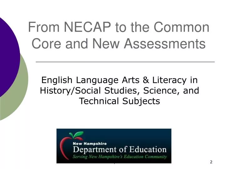 from necap to the common core and new assessments