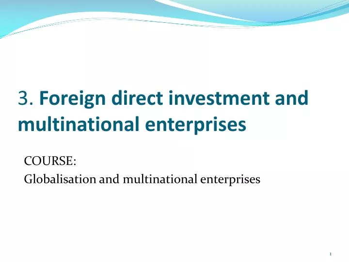 course globalisation and multinational enterprises