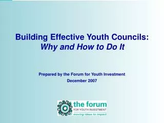 Building Effective Youth Councils: Why and How to Do It