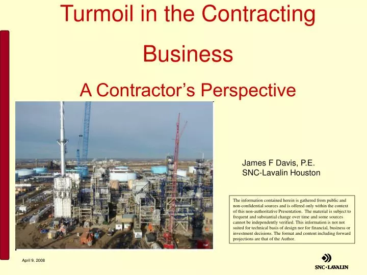 turmoil in the contracting business a contractor s perspective