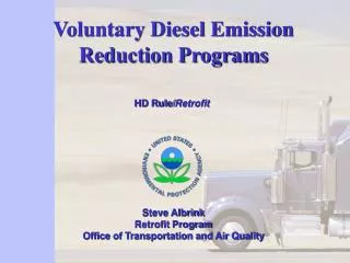 Voluntary Diesel Emission Reduction Programs