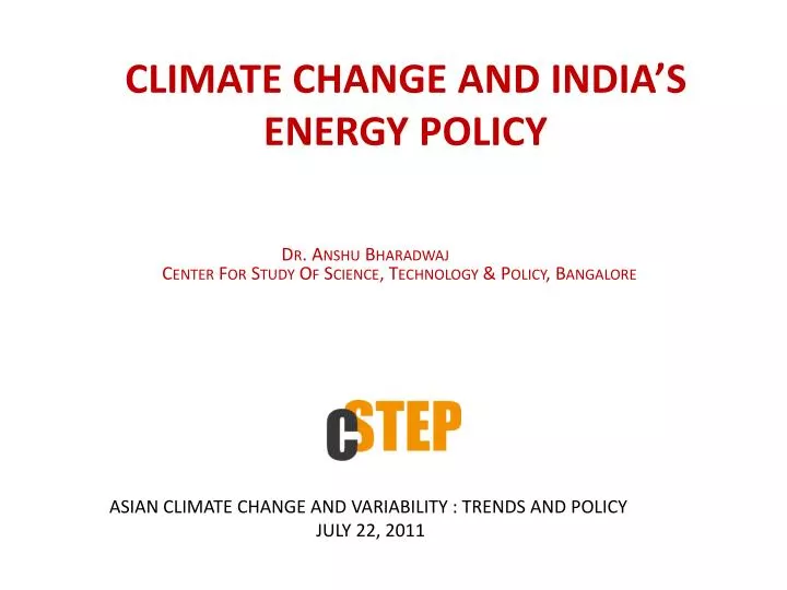 climate change and india s energy policy