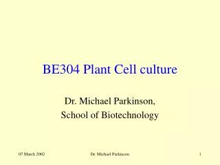 BE304 Plant Cell culture
