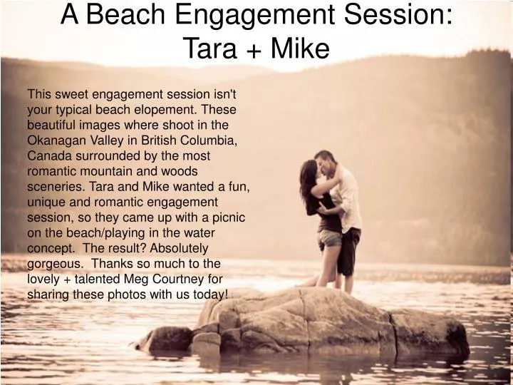 a beach engagement session tara mike