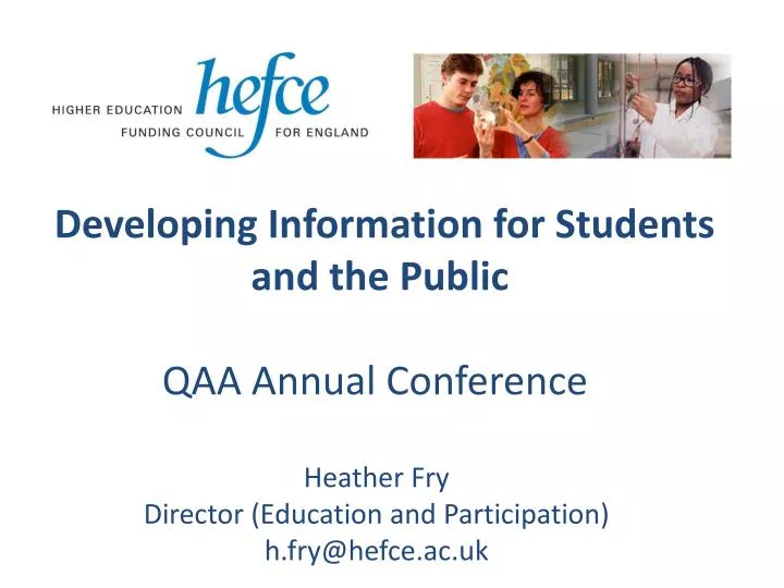 developing information for students and the public qaa annual conference
