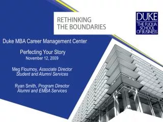 Duke MBA Career Management Center