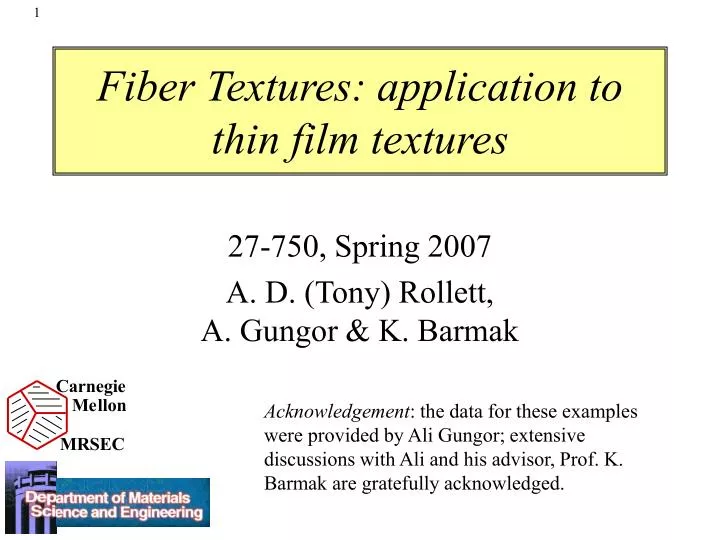 fiber textures application to thin film textures