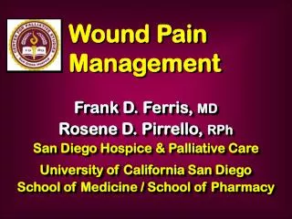 Wound Pain Management