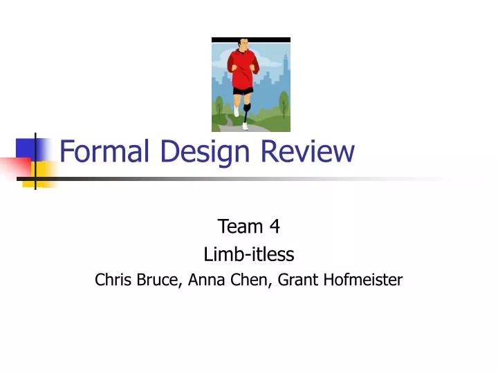 formal design review
