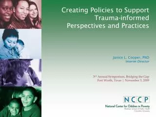 Creating Policies to Support Trauma-informed Perspectives and Practices