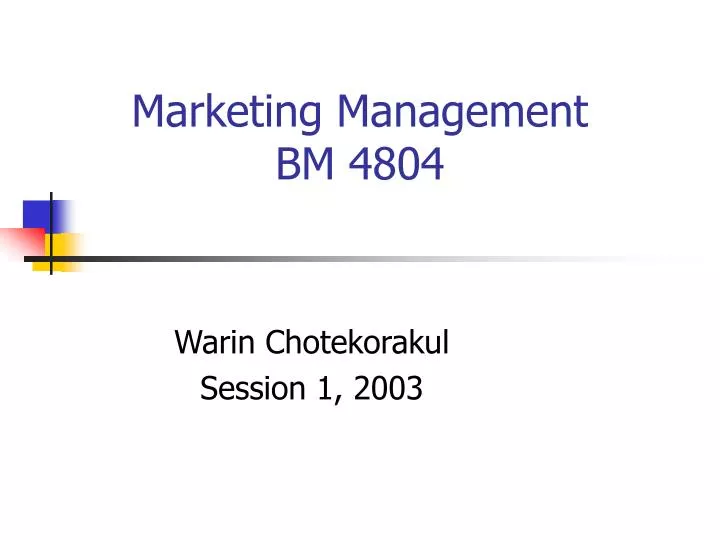 marketing management bm 4804