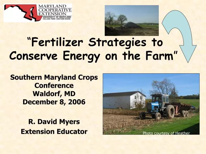 fertilizer strategies to conserve energy on the farm