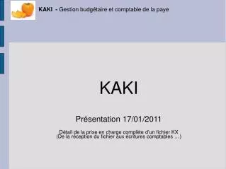 KAKI - Gestion budgétaire et comptable de la paye