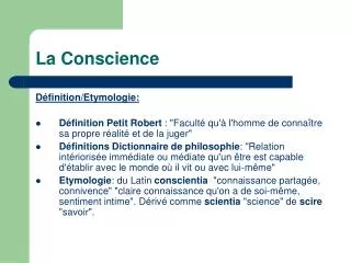 la conscience