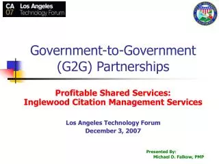 Government-to-Government (G2G) Partnerships