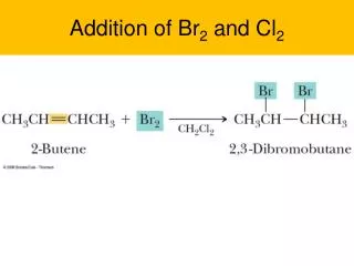 Addition of Br 2 and Cl 2
