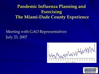 Pandemic Influenza Planning and Exercising The Miami-Dade County Experience