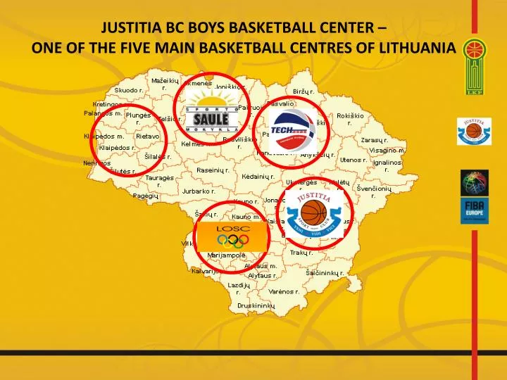 justitia bc boys basketball cent er one of the five main basketball centres of lithuania
