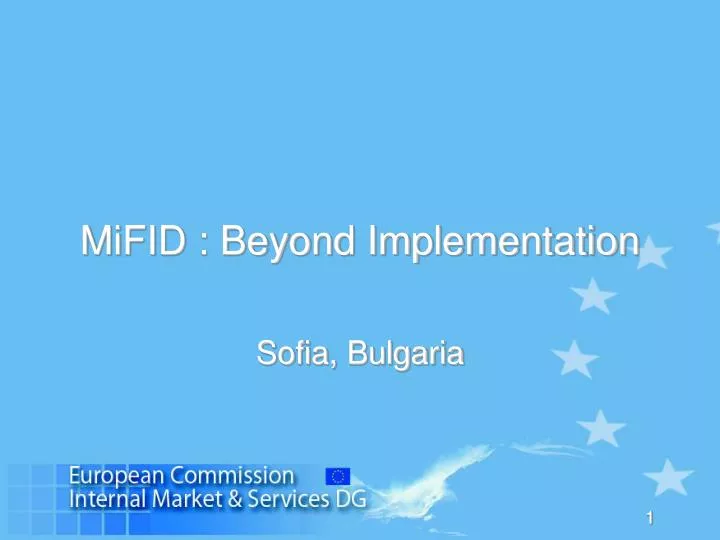 mifid beyond implementation