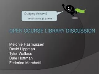 Open Course Library Discussion