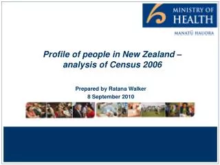 Profile of people in New Zealand – analysis of Census 2006