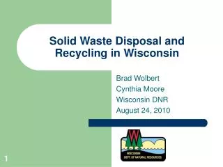 Solid Waste Disposal and Recycling in Wisconsin