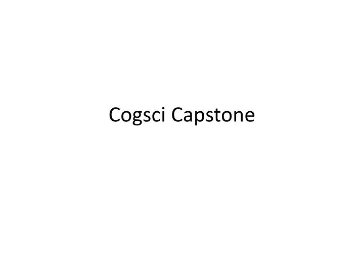 cogsci capstone