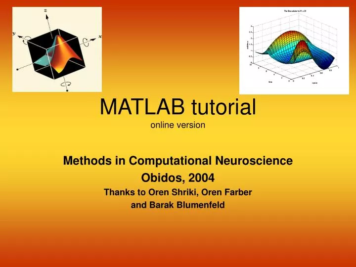 matlab tutorial online version