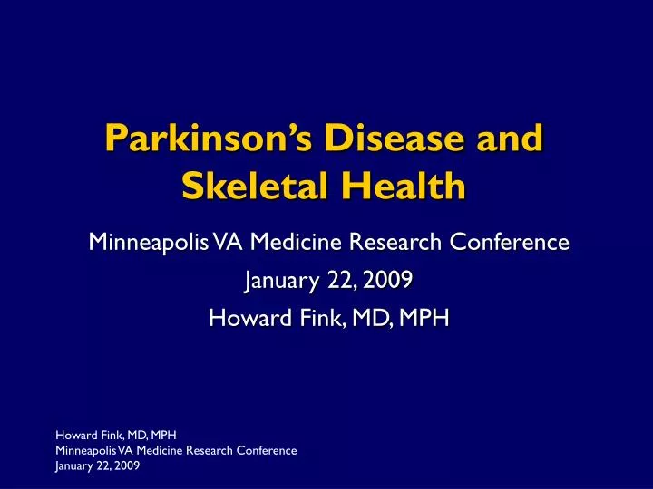 parkinson s disease and skeletal health