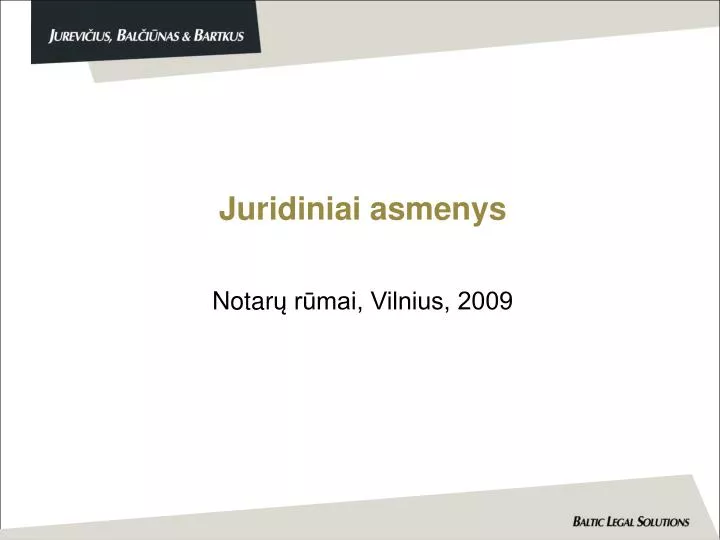 juridiniai asmenys