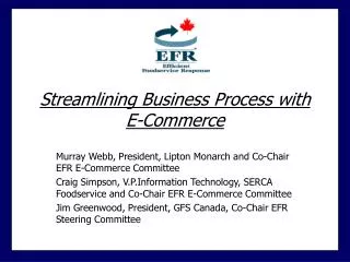 Streamlining Business Process with E-Commerce