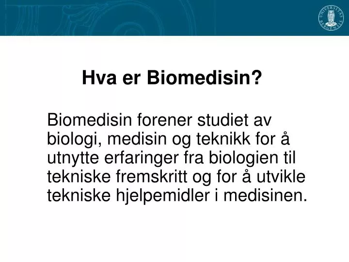 hva er biomedisin