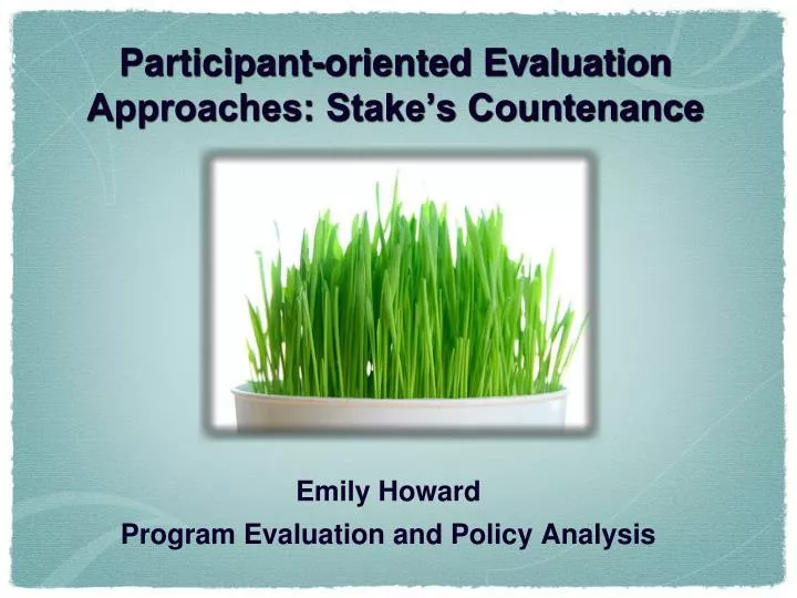 participant oriented evaluation approaches stake s countenance