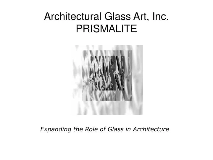 architectural glass art inc prismalite