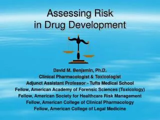 Assessing Risk in Drug Development