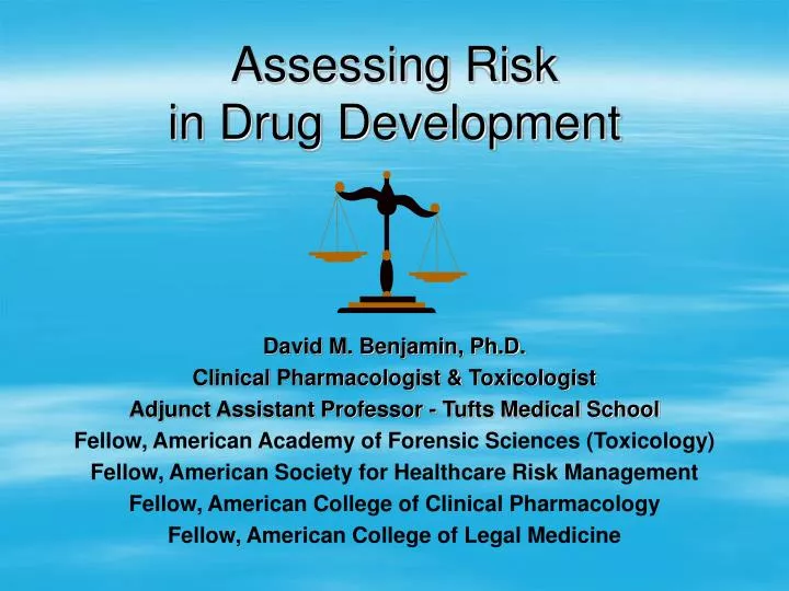 assessing risk in drug development