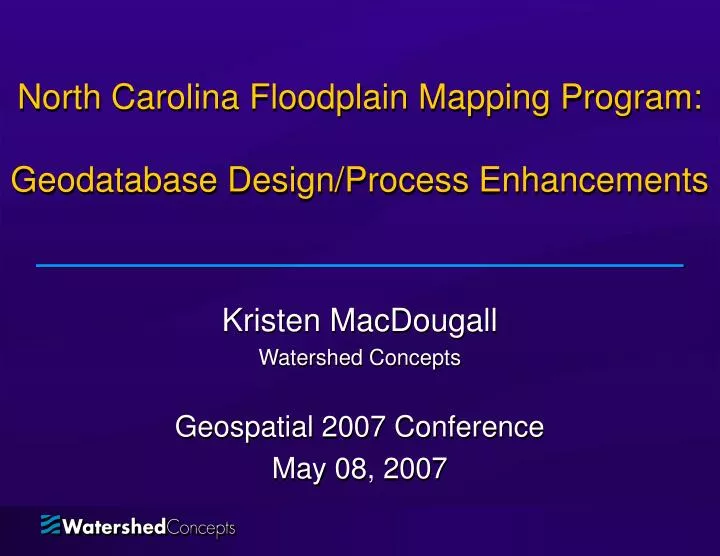 north carolina floodplain mapping program geodatabase design process enhancements