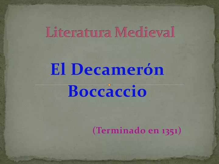 literatura medieval