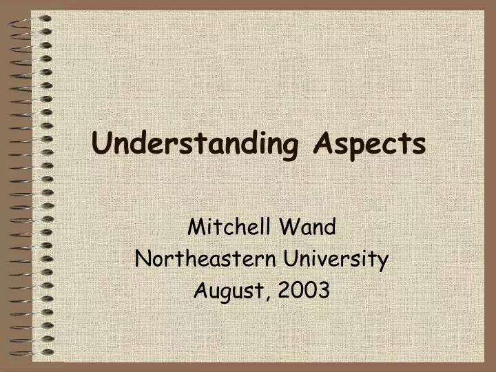 understanding aspects